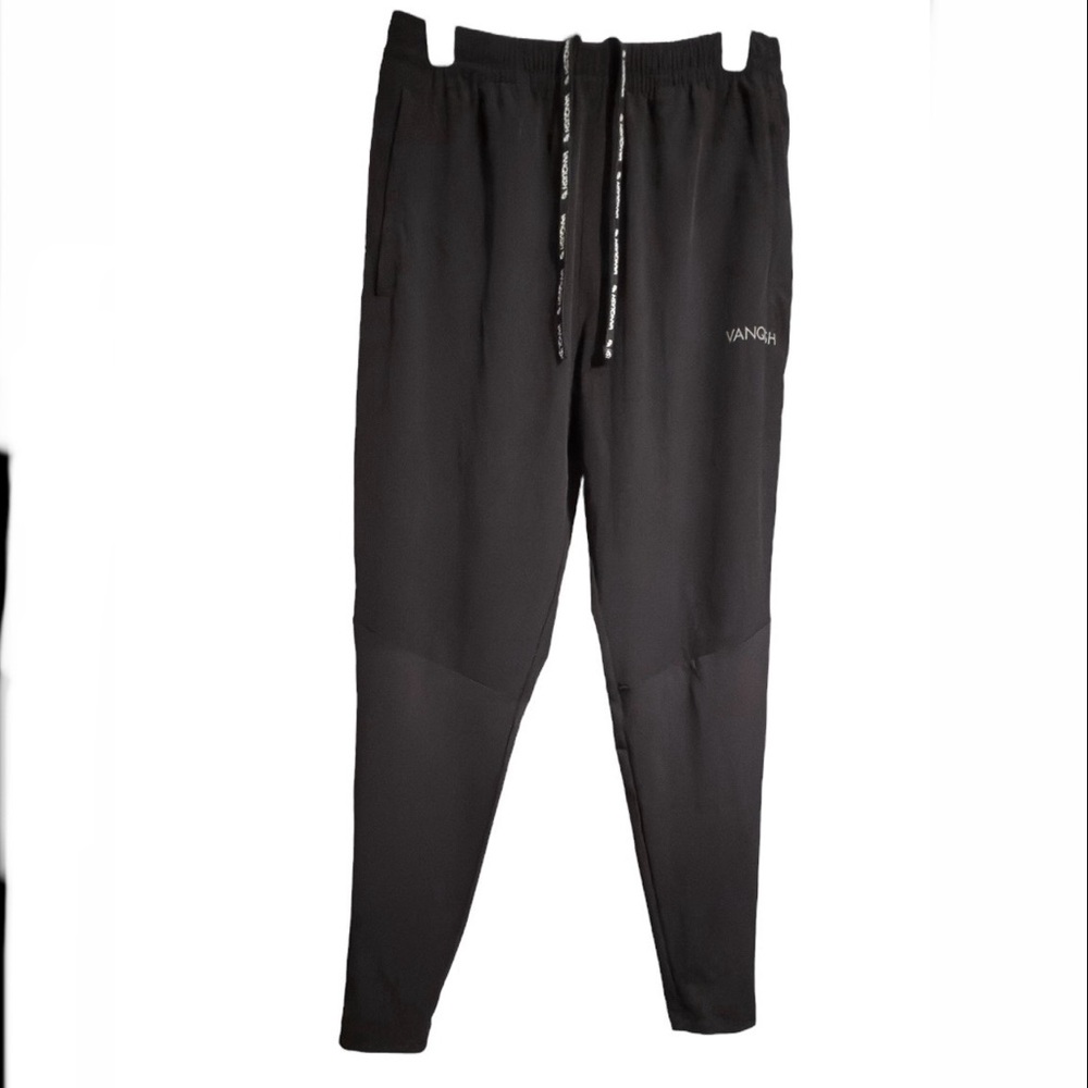 Men’s VANQUISH ESSENTIAL BLACK PERFORMANCE SWEATPANTS, Large